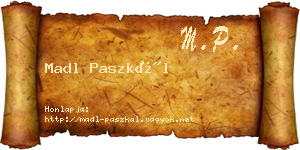 Madl Paszkál névjegykártya